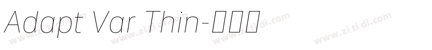 Adapt Var Thin字体转换